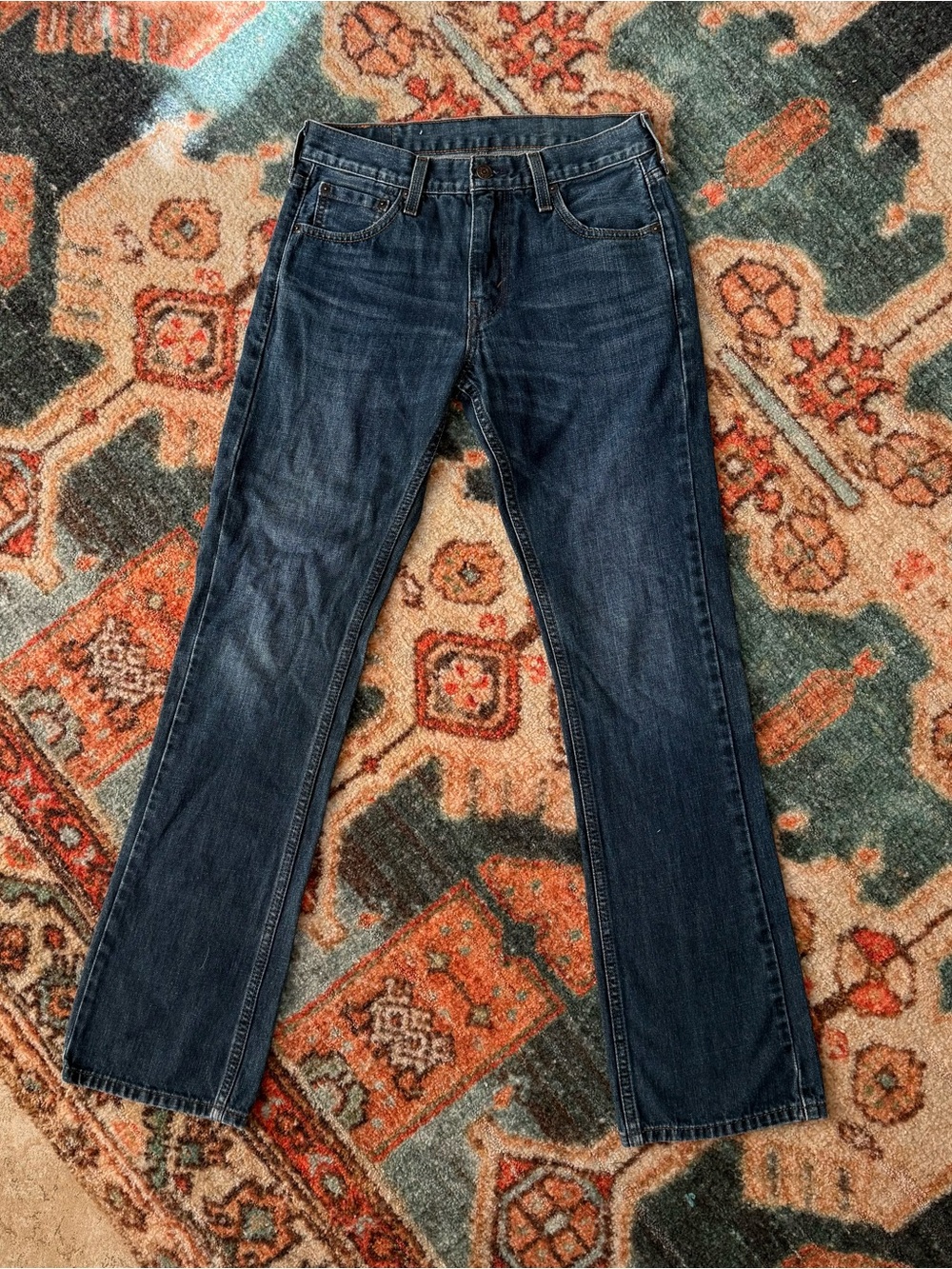 Levi's Dark Blue Straight-Leg Jeans Levi 527 size 30/34